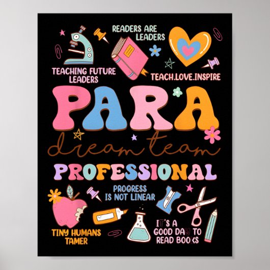 Para Dream Team Paraprofessional First Day Back To ポスター (正面)