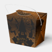 para Halloween marrón con naranja フェイバーボックス (裏面サイド)