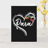 Para Heart Paraprofessional Teacher Paraeducator  カード (黄色い花)