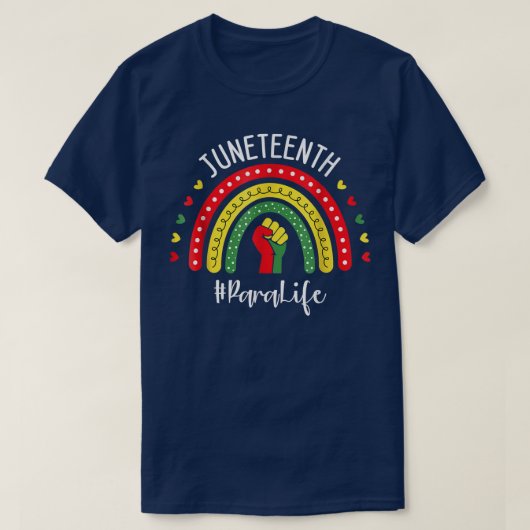 Para Juneteenth Celebrating Black Freedom 1865 Afr Tシャツ (デザイン正面)
