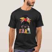 Para Life Welcome Back To School Boho Messy Bun Tシャツ (正面)