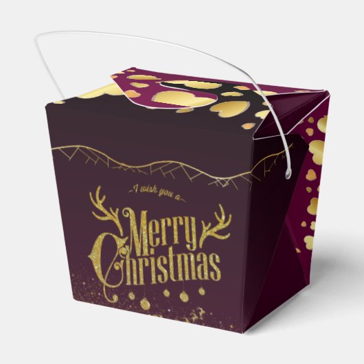  para navidad color cereza hermoso con dorado フェイバーボックス (裏面サイド)