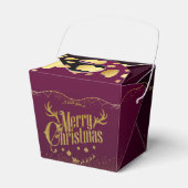  para navidad color cereza hermoso con dorado フェイバーボックス (正面サイド)