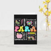 Para Professional Educator 1st Day Of Back To Scho カード (黄色い花)