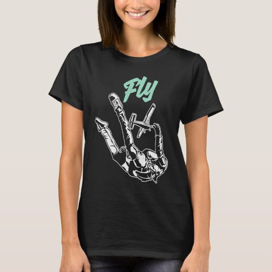 Parachute Skipping Paraglider Tシャツ (正面)