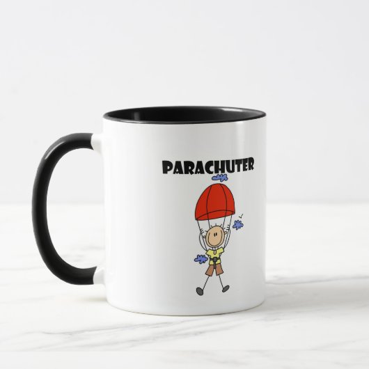 ParachuterのTシャツおよびギフト マグカップ (左)