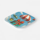 Parachutes Delivering Christmas Gifts  ペーパープレート (傾斜あり)