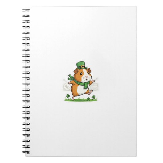 Parade Fan Guinea Pig St.Patrick's Day ノートブック (正面)