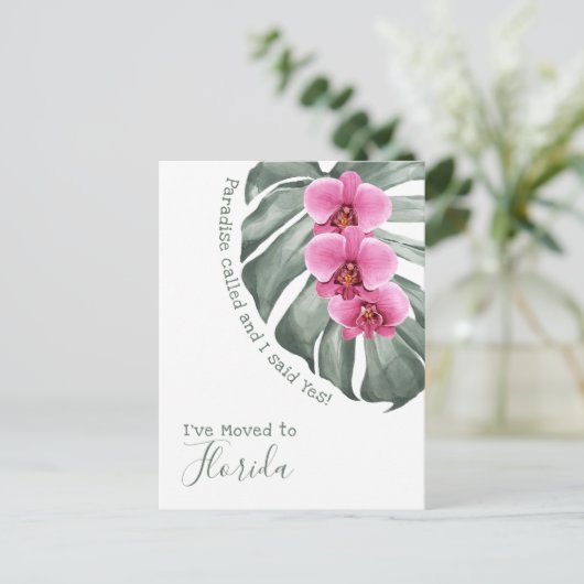 Paradise Called Tropical Orchids I've Moved ポストカード (スタンド正面)
