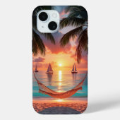Paradise Found: Sunset Sails and Swaying Palms Case-Mate iPhoneケース (裏面)