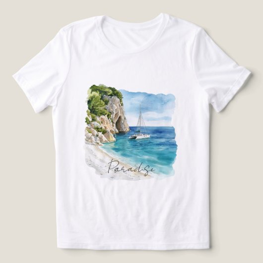 Paradise French Riviera Ocean トライブレンドＴシャツ (デザイン正面)