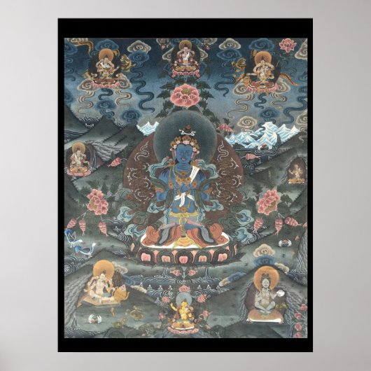 Paradise of Amitabha Tibetan Thangka Poster ポスター (正面)
