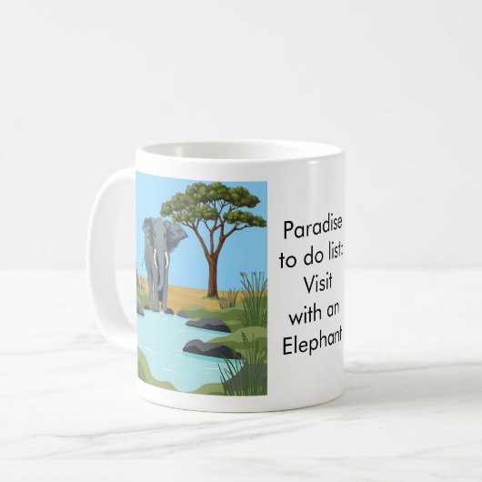 Paradise to do list: Elephant コーヒーマグカップ (正面左)