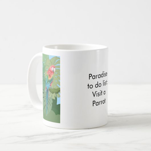 Paradise to do list: Parrot コーヒーマグカップ (正面左)