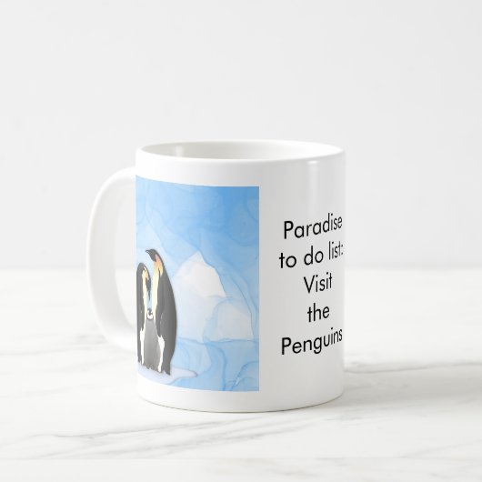 Paradise to do list: Penguins コーヒーマグカップ (正面左)