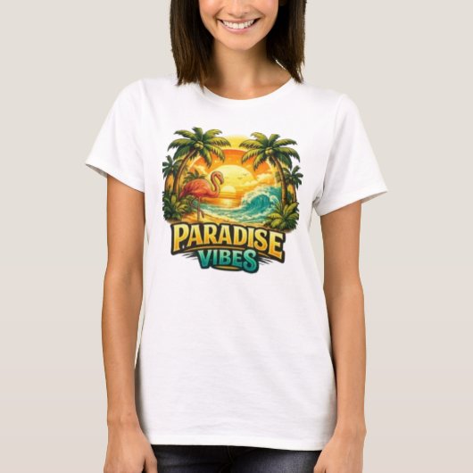 Paradise Vibes Tシャツ (正面)