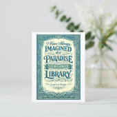 "Paradise Will Be a Kind of Library" Quotation ポストカード (スタンド正面)