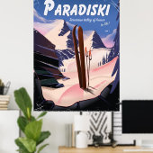 Paradiski Tarentaise Valley, France,スキーポスター。 ポスター (ホームオフィス)