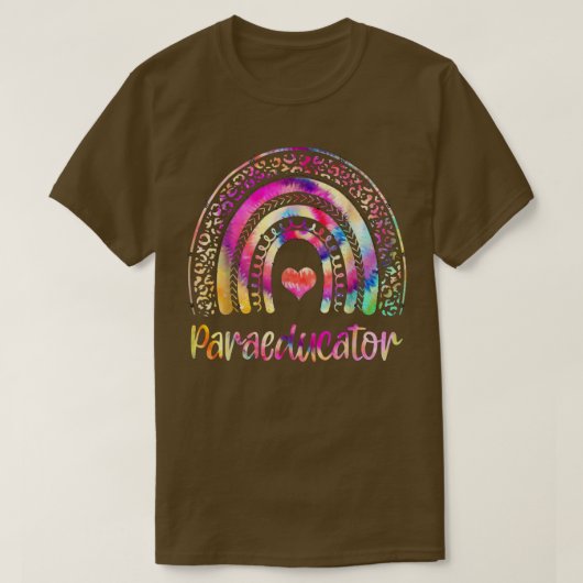 ParaeducatorクルーPara分隊レインボーバックスクーオ Tシャツ (デザイン正面)