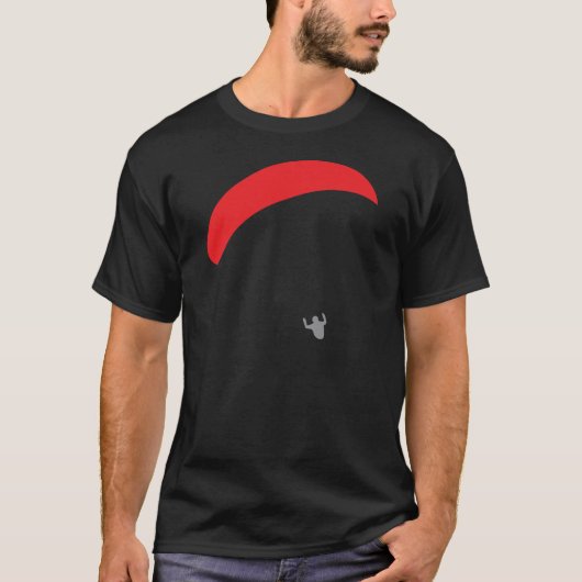 paragliderの赤パラグライダー tシャツ (正面)