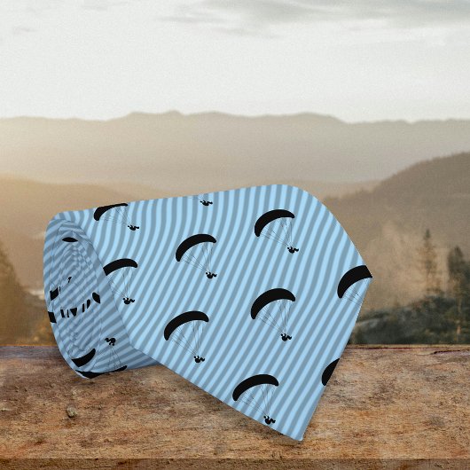 Paraglider - Up in the Blue Subtly Striped ネクタイ