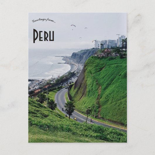 Paragliders in Peru ポストカード (正面)
