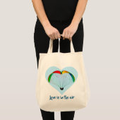 Paragliders Love Heart with Your Custom Text トートバッグ (正面(商品))