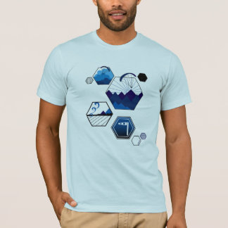 Paragliding面分割エレメントNavy Tシャツ