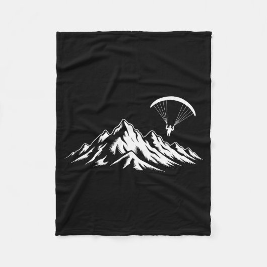 Paragliding Design For Men Women Paraglide Lover P フリースブランケット (正面)