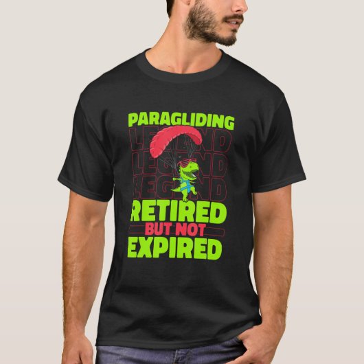 Paragliding Dino - Aerial Hanggliding Glider Parag Tシャツ (正面)