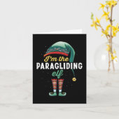Paragliding Elf Family Matching Christmas Gift カード (黄色い花)