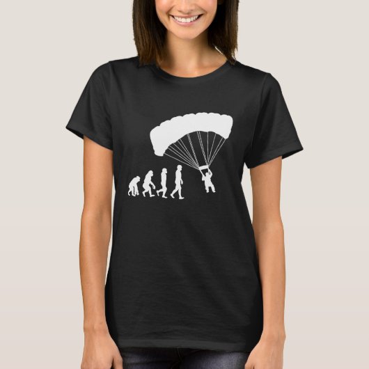 Paragliding Evolution Cavemanタイムライン Tシャツ (正面)