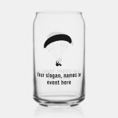 Paragliding Motif完全にカスタマイズ可能な文字 ガラス缶 (正面)