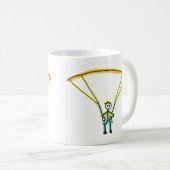 Paragliding Stickman コーヒーマグカップ (正面右)