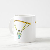Paragliding Stickman コーヒーマグカップ (正面左)