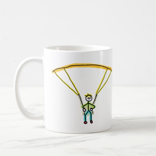 Paragliding Stickman コーヒーマグカップ (左)