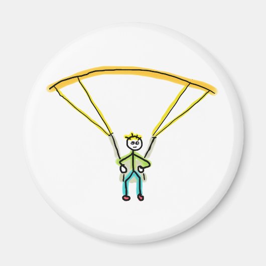Paragliding Stickman マグネット (正面)