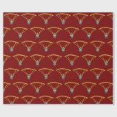 Paragliding Stickman ラッピングペーパー (フラット)