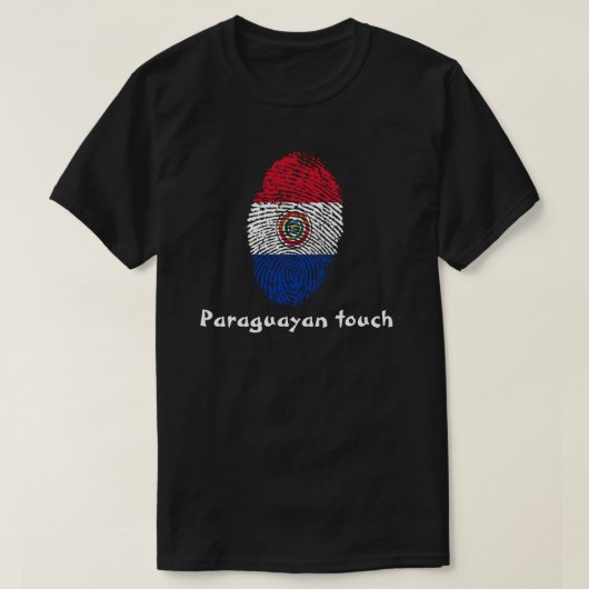 Paraguayanのtouchの指紋の旗 Tシャツ (デザイン正面)