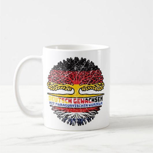 Paraguayisch Deutsch Deutschland Baum コーヒーマグカップ (左)