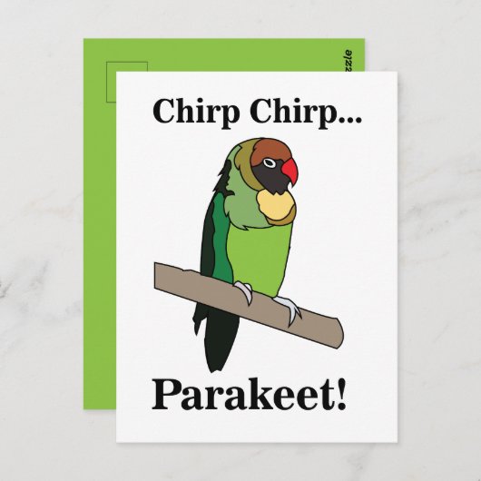 Parakeet Bird ポストカード (正面/裏面)