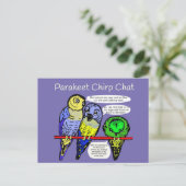 Parakeet Chirp and Talk is Cheep Postcard ポストカード (スタンド正面)