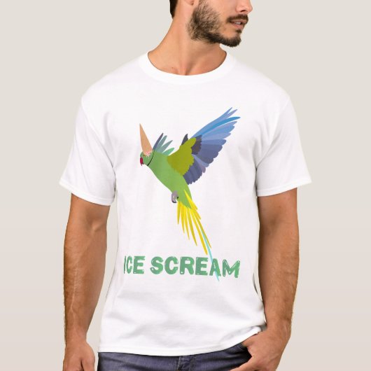 Parakeet "Ice scream" Tシャツ (正面)