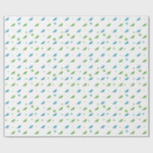 Parakeet polka dot wrapping paper ラッピングペーパー (フラット)