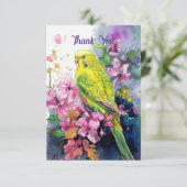 Parakeet Thank You Noteカード サンキューカード (スタンド正面)