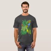 Parakeet with leaves tシャツ (正面フル)