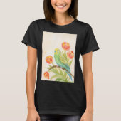 Parakeet with Tulips Exotic Pets Tシャツ (正面)