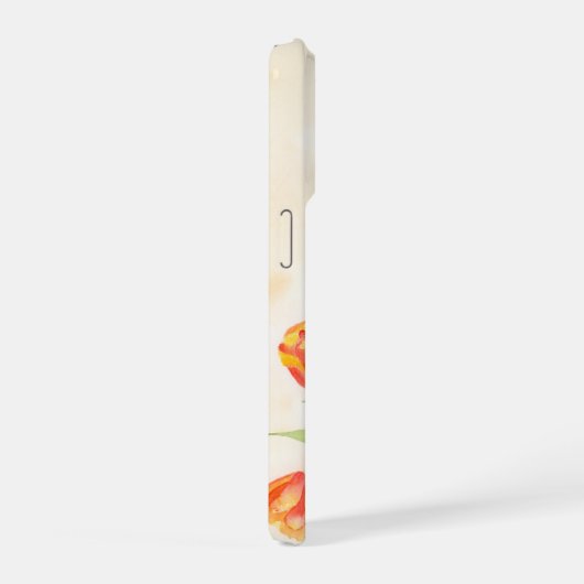 Parakeet with Tulips  iPhoneケース (右側面)