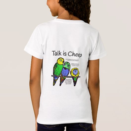 Paraket Talk is Cheep Sweet Tea Tシャツ (裏面)