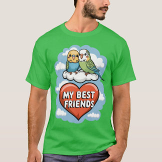 Paraketes私の友最高の人ハート雲デザインギフト Tシャツ